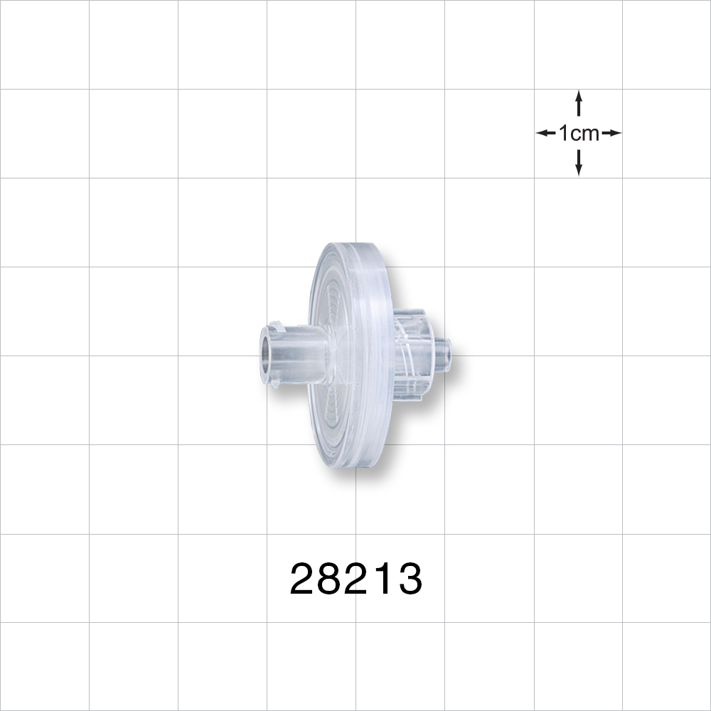 Hydrophobic Filter Female Luer Lock Inlet, Male Luer Lock Outlet