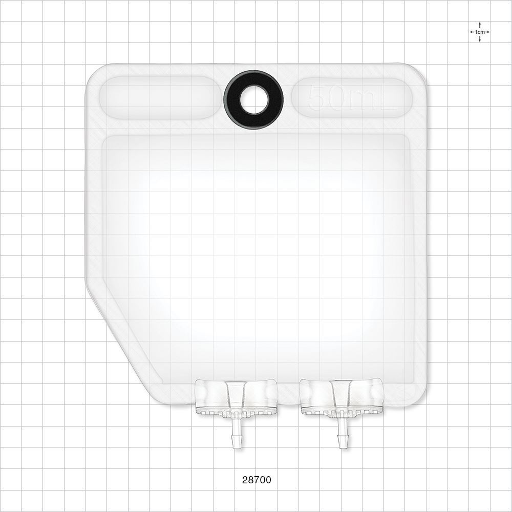 2D Bag Chamber, 2 Ports, Non-Sterile