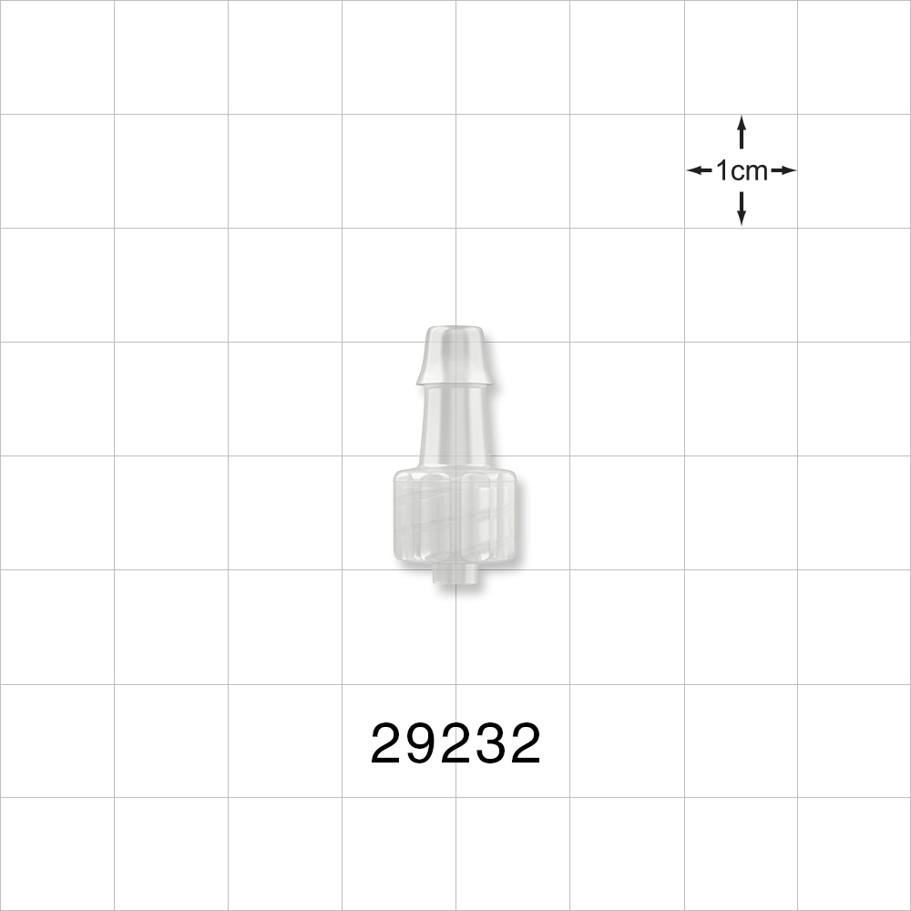 Male Luer Lock, Barbed, Natural
