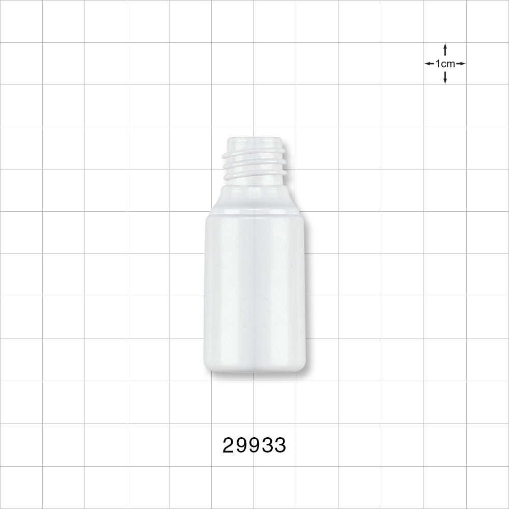 15ml White Cylinder Bottle, Bulk Packed