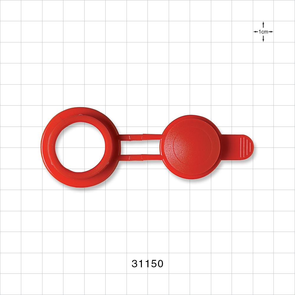 Bag Port Flange with Flat Plate, Red
