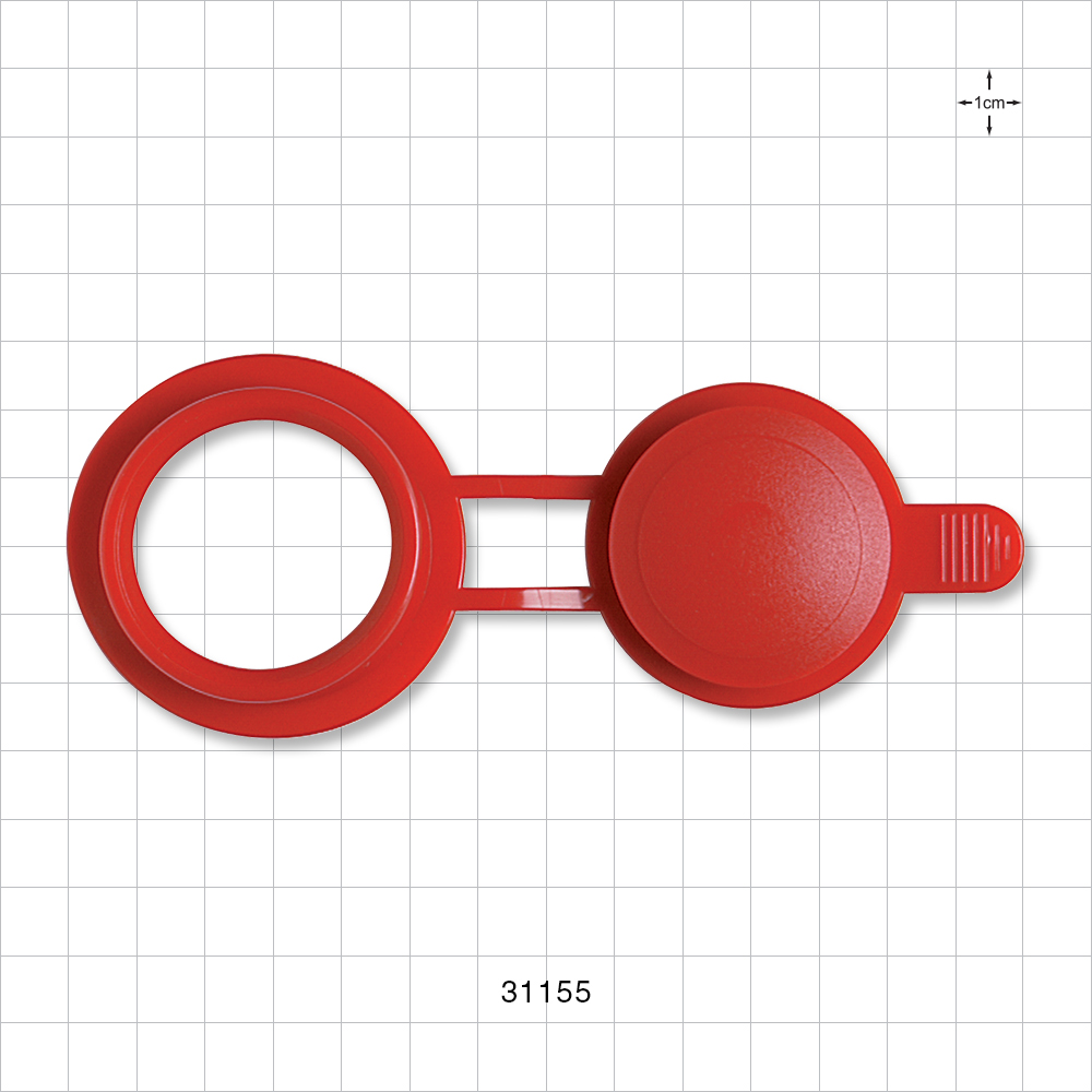 Bag Port Flange with Flat Plate, Red