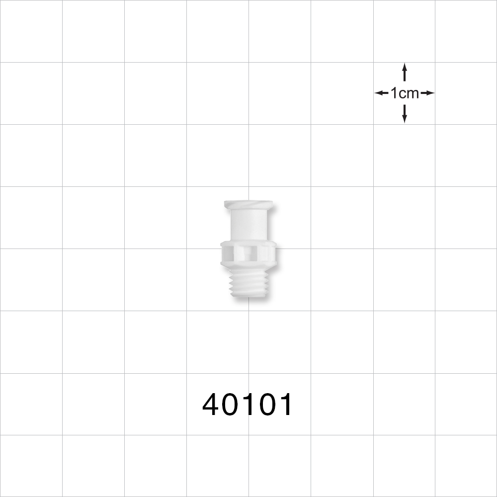 Threaded Connector, Female Luer Lock, White