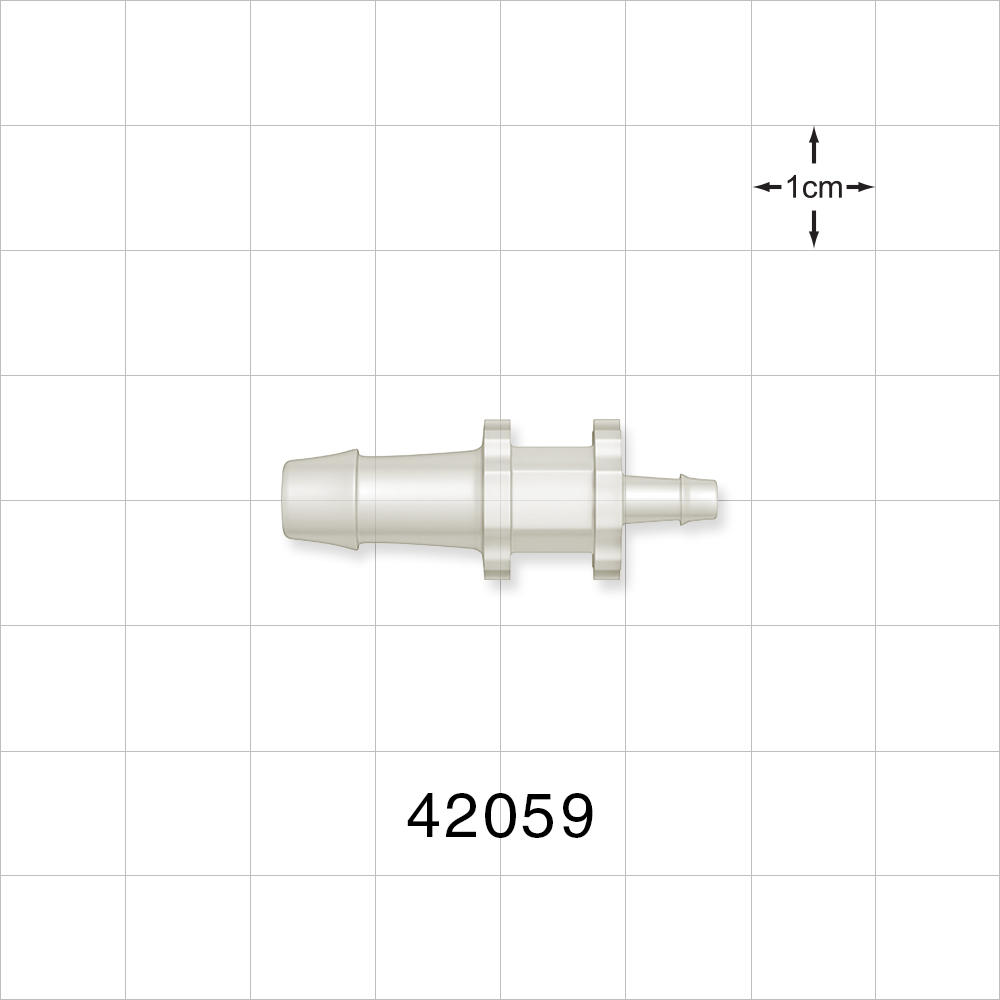 Straight Connector, Reducer, Barbed, Natural
