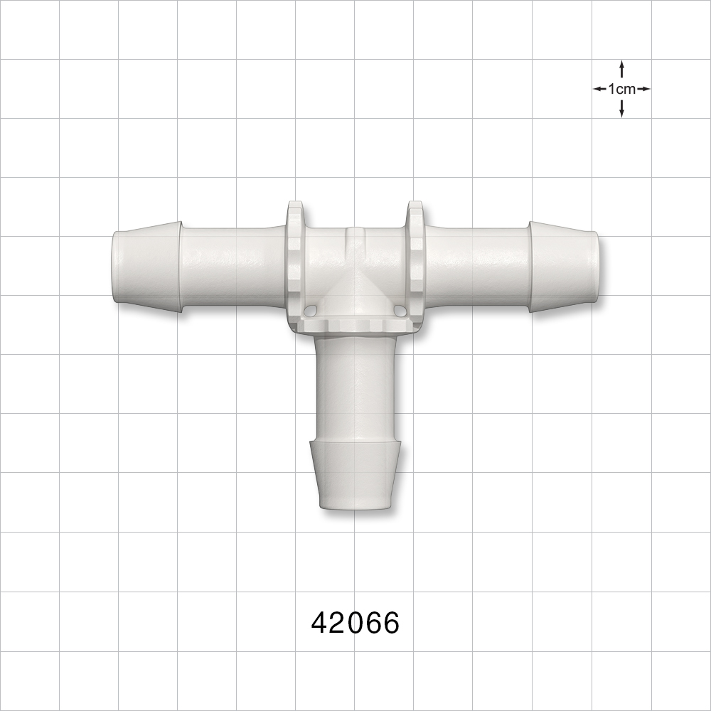 T Connector, Barbed, Natural