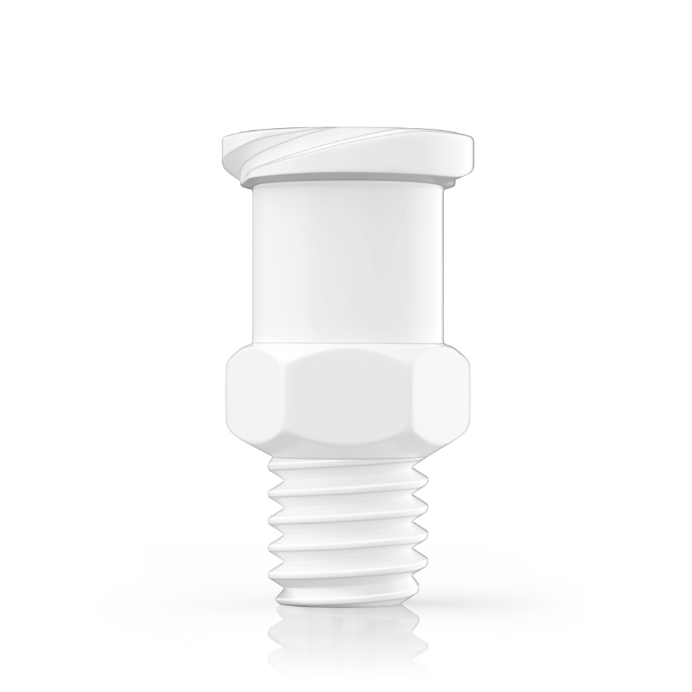 Threaded Connector, Female Luer Lock, White