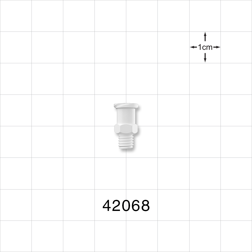 Threaded Connector, Female Luer Lock, White