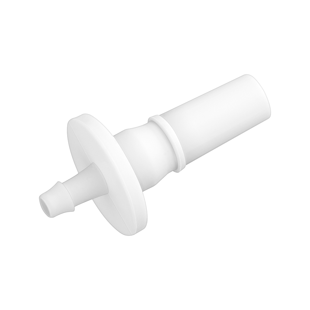 Male Luer Slip, Barbed, White