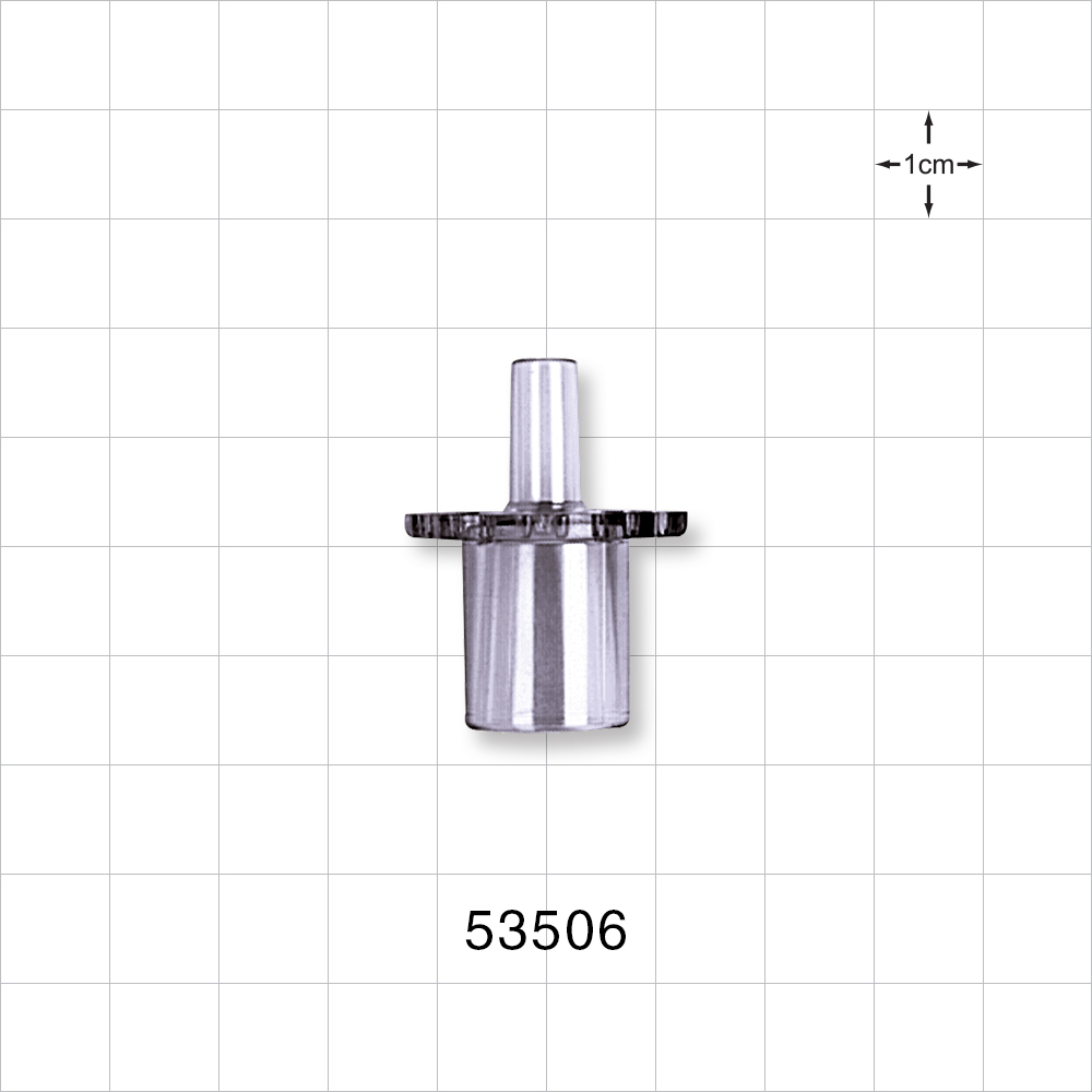 Straight Connector, Reducer, Tubing Port, Clear