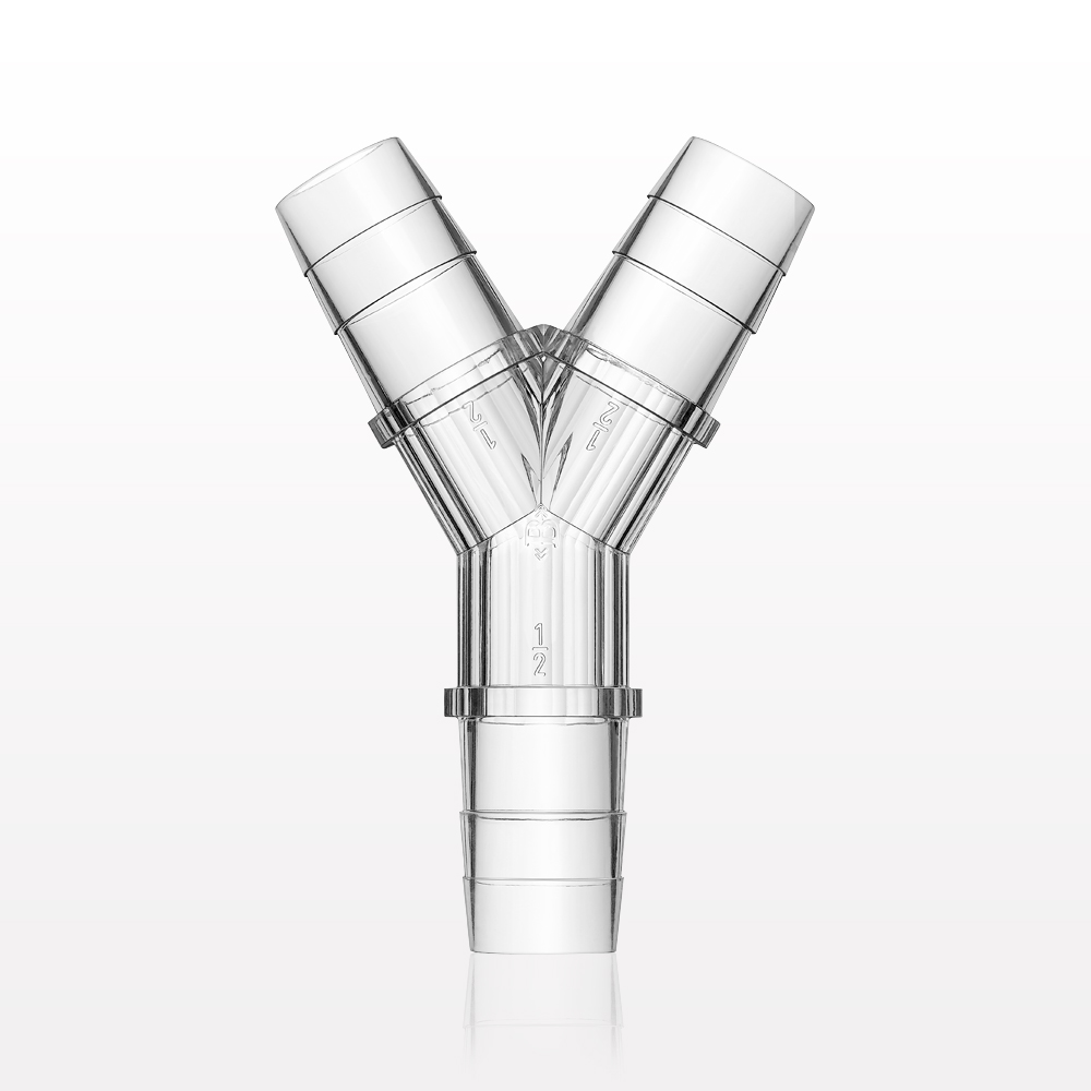 Y Connector, Barbed, Clear
