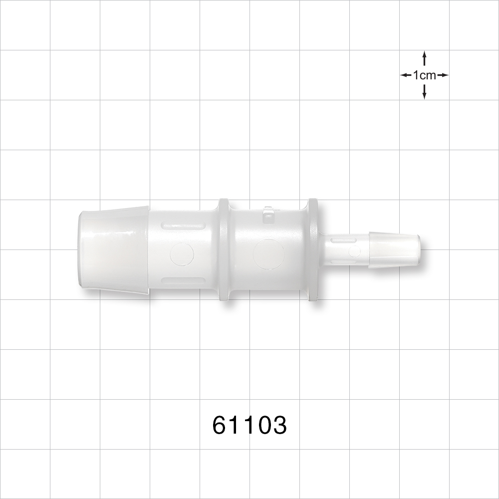 Straight Connector, Reducer, Barbed, Natural