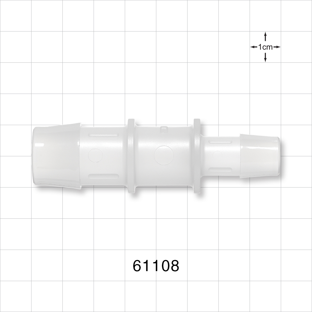 Straight Connector, Reducer, Barbed, Natural
