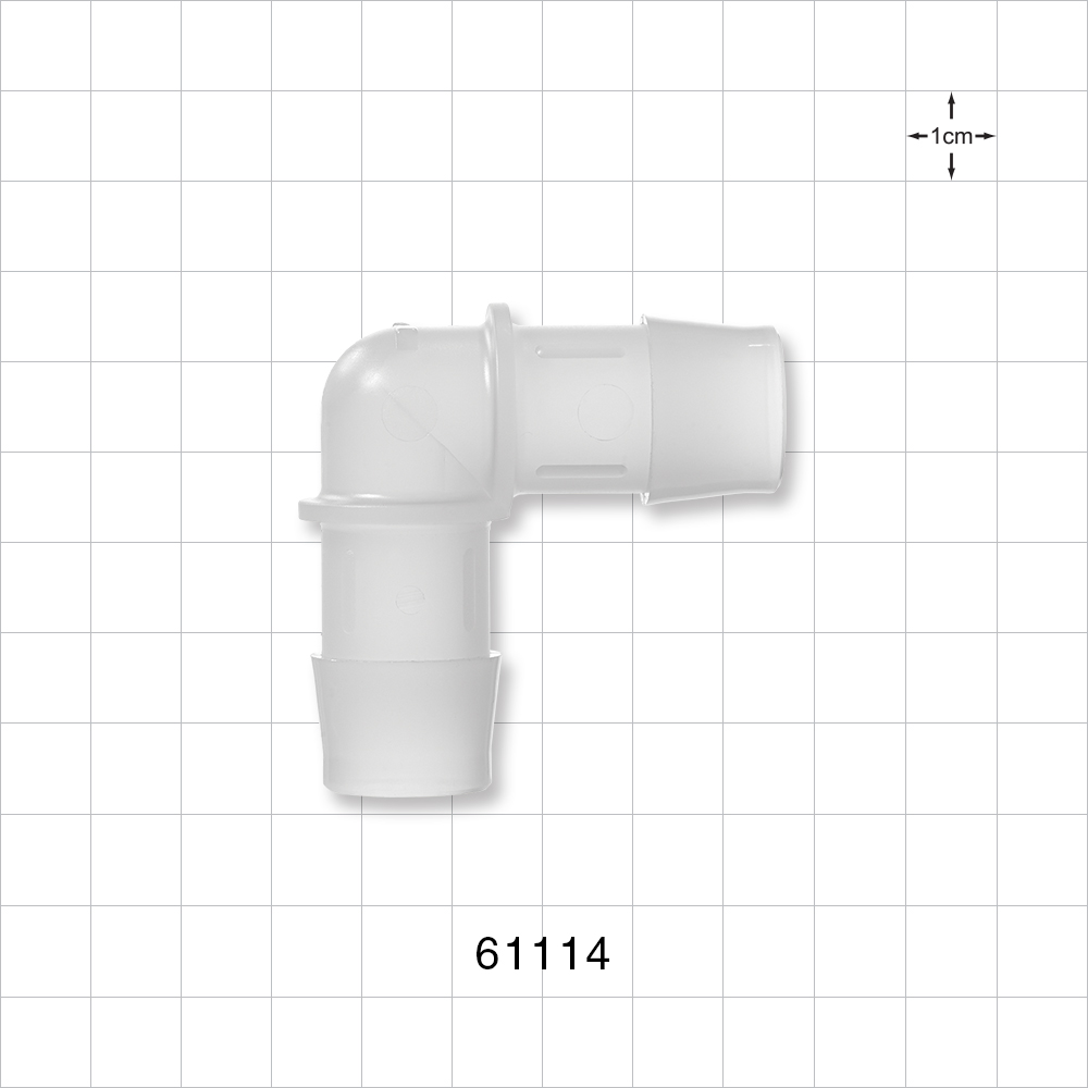 Elbow Connector, Barbed, Natural