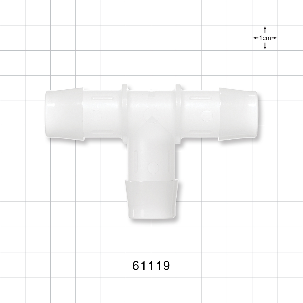 T Connector, Barbed, Natural