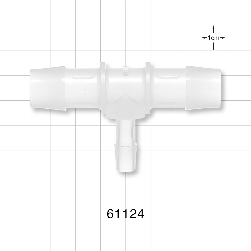 T Connector, Reducer, Barbed, Natural