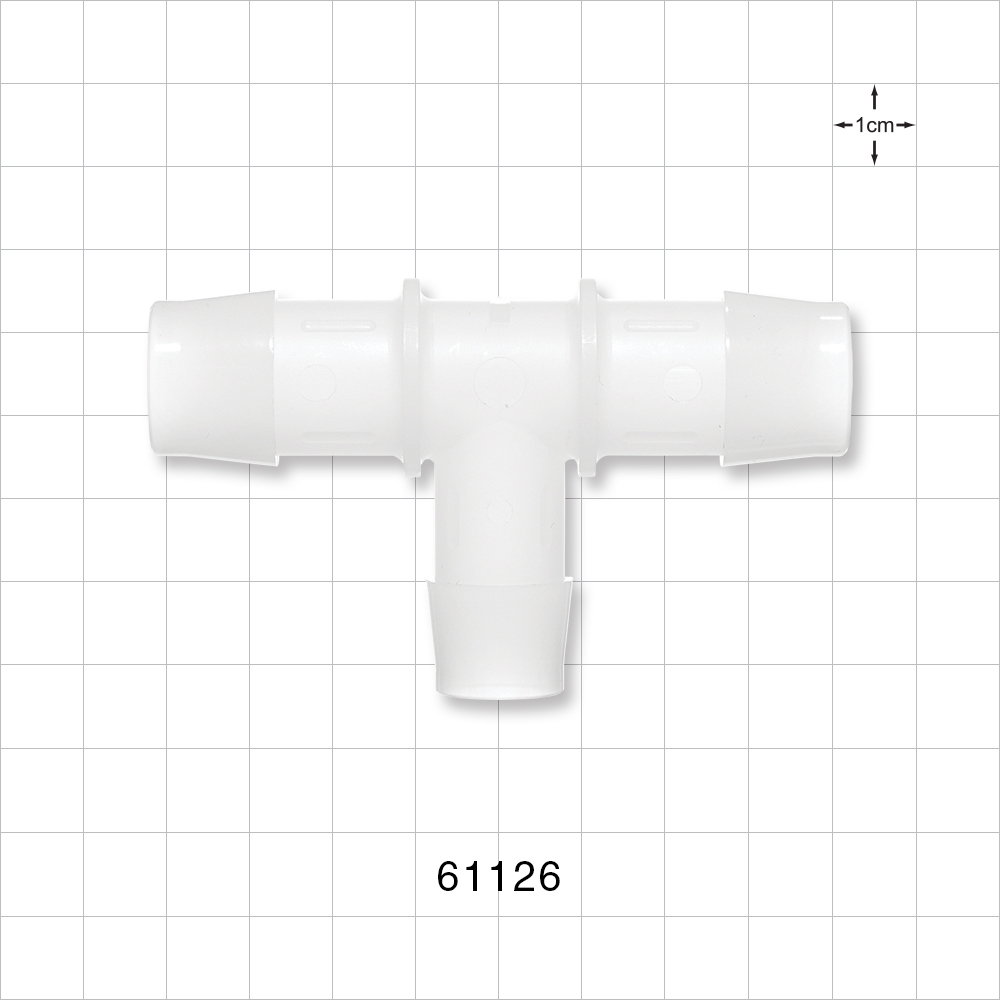 T Connector, Reducer, Barbed, Natural