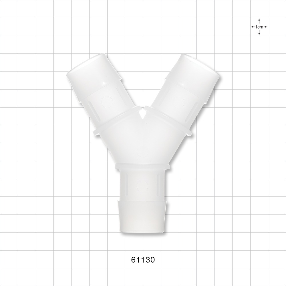 Y Connector, Barbed, Natural