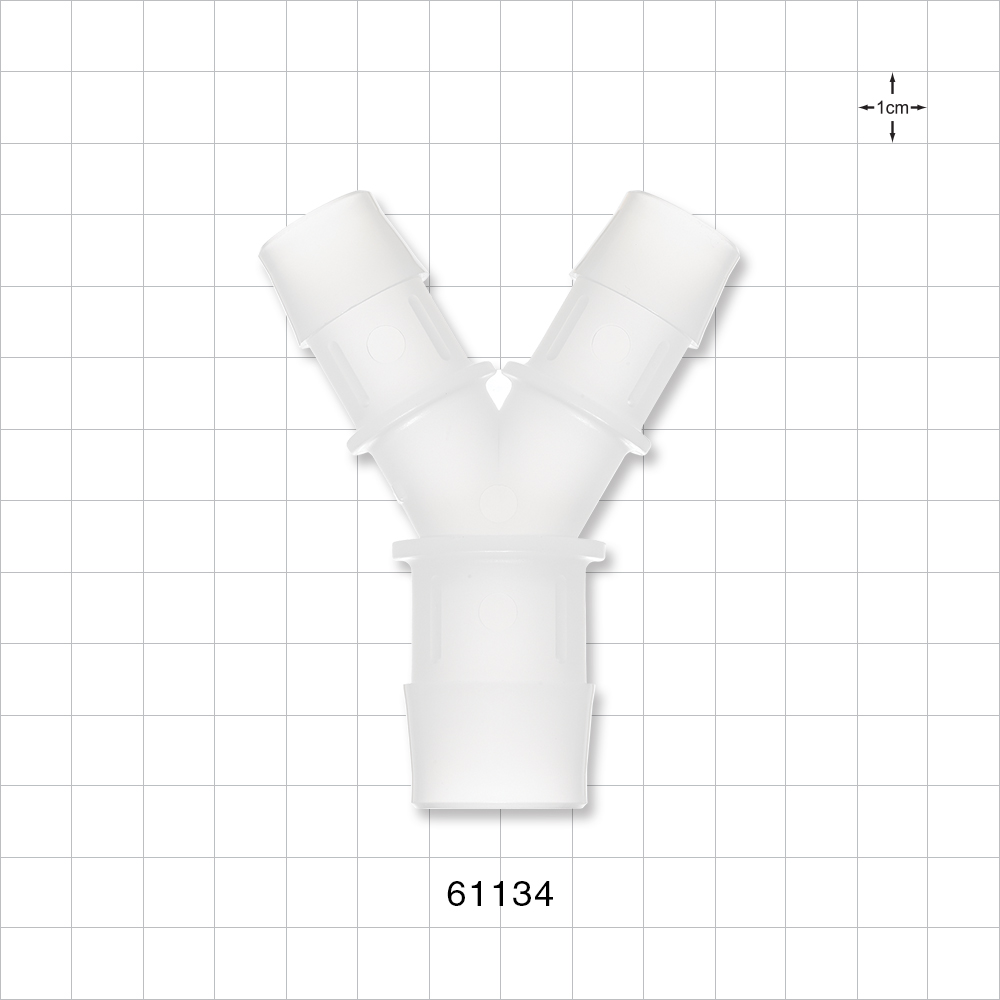 Y Connector, Reducer, Barbed, Natural