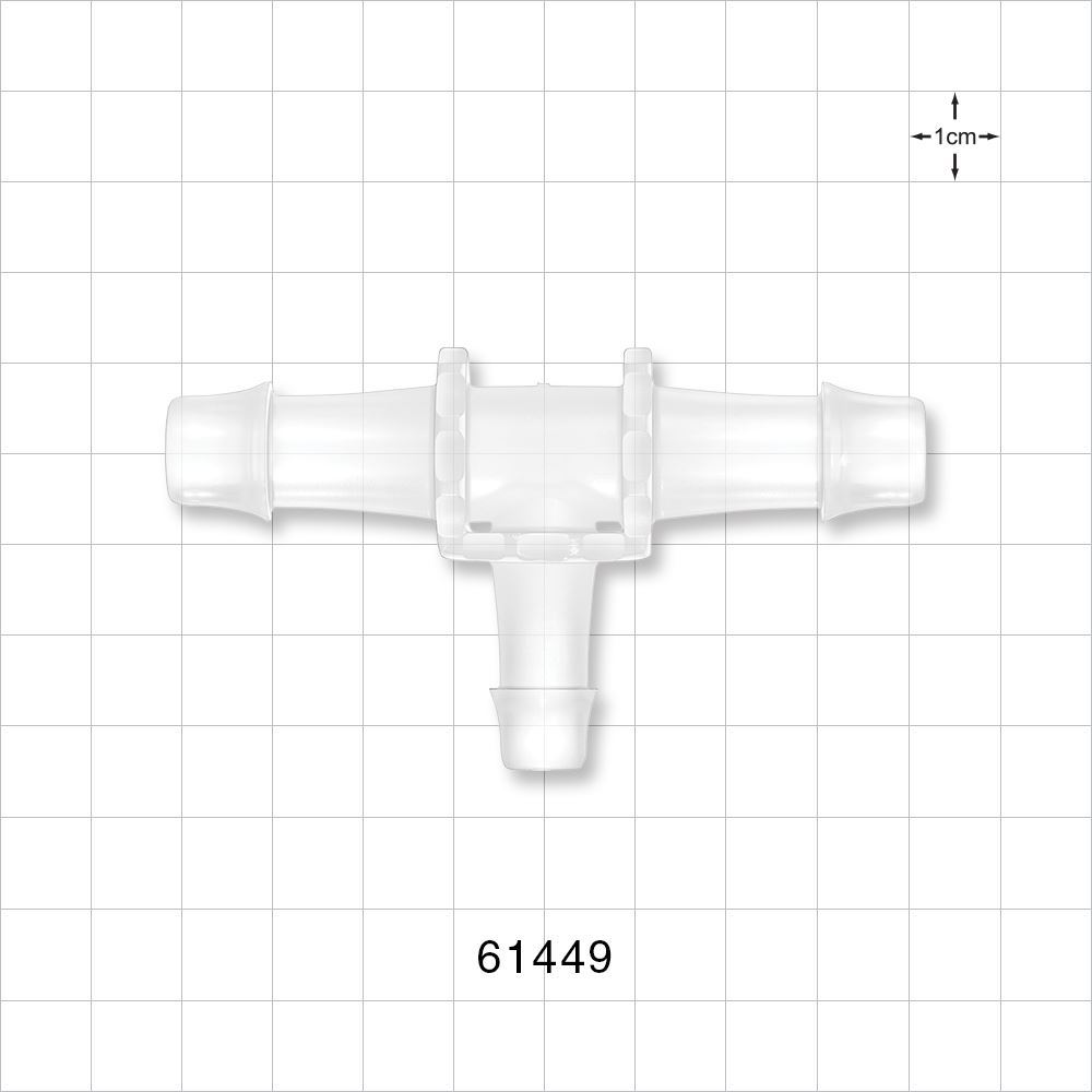 T Connector, Reducer, Barbed, Natural