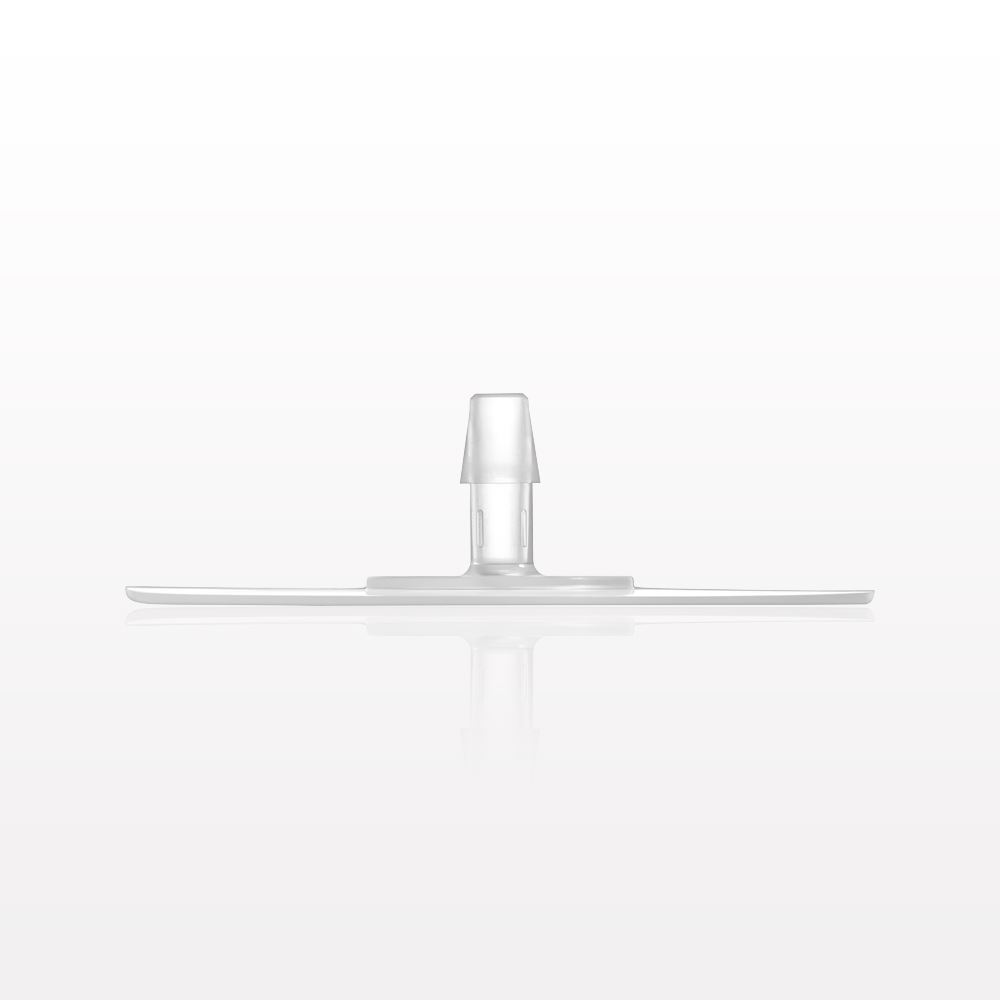 Bag Port Flange with Flat Plate, Barbed, Natural