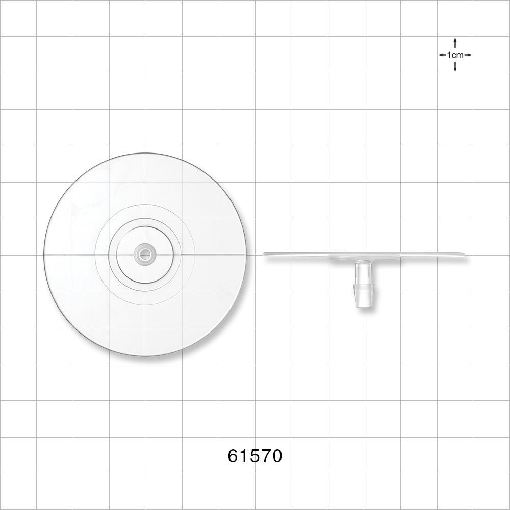 Bag Port Flange with Flat Plate, Barbed, Natural