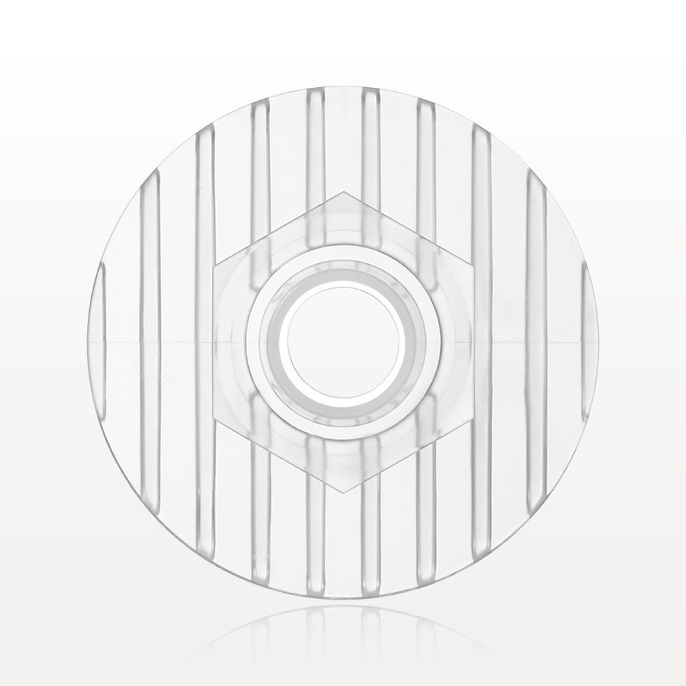Bag Port Flange with Ribbed Base, Barbed, Natural
