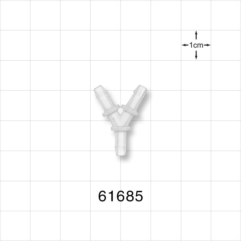 Y Connector, Barbed, Natural