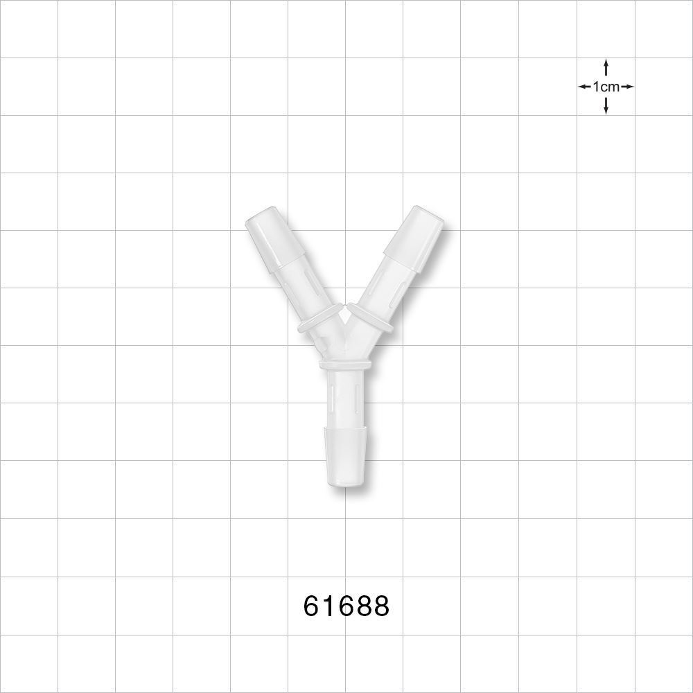 Y Connector, Barbed, Natural