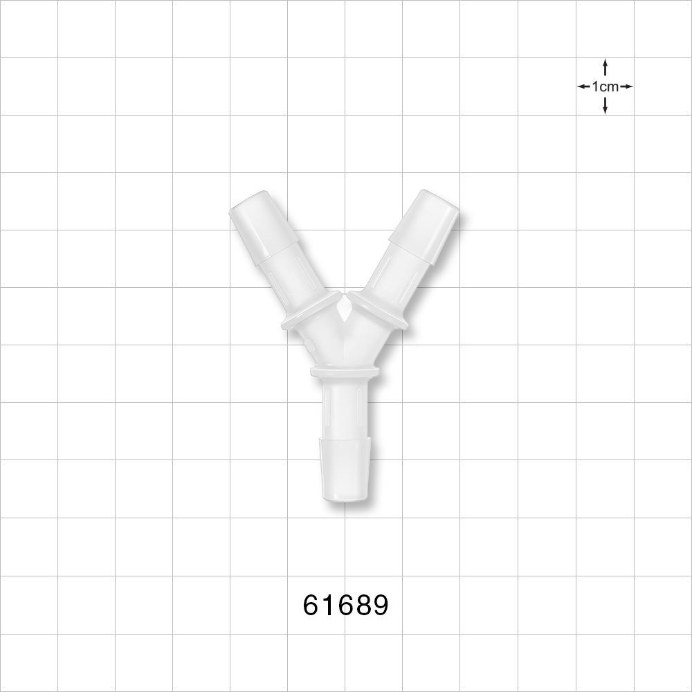 Y Connector, Barbed, Natural