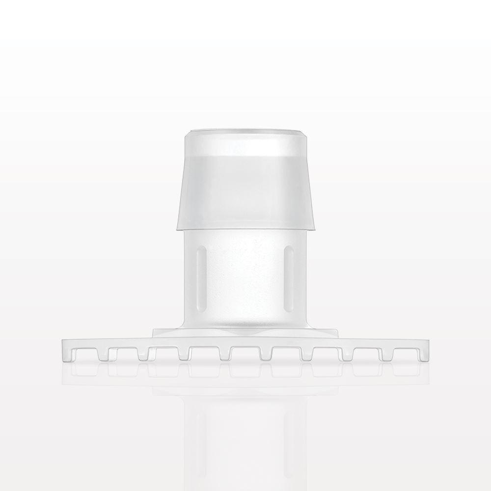 Bag Port Flange with Ribbed Base, Barbed, Natural