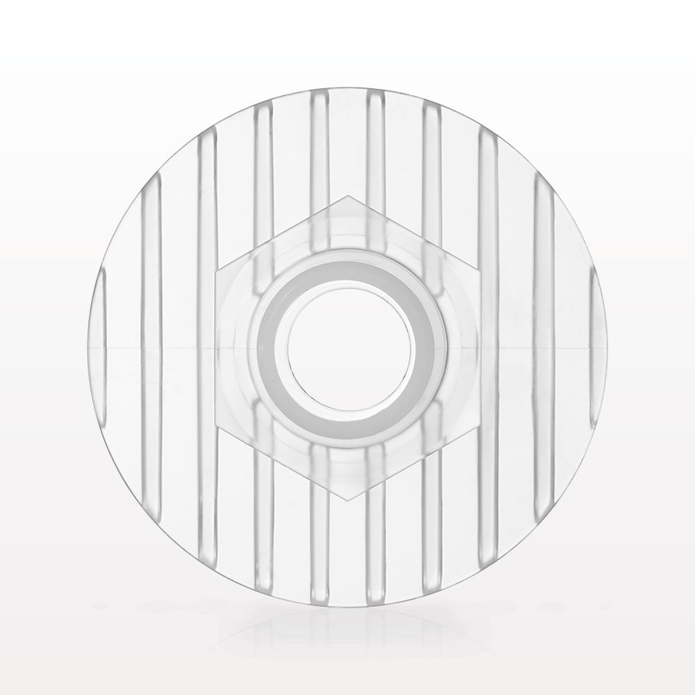 Bag Port Flange with Ribbed Base, Barbed, Natural