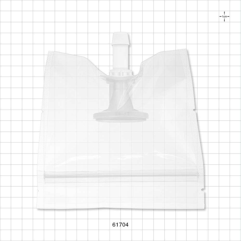 Sanitary Flange, Barbed, Natural, Pre-Attached Gasket, in Sealed Pouch