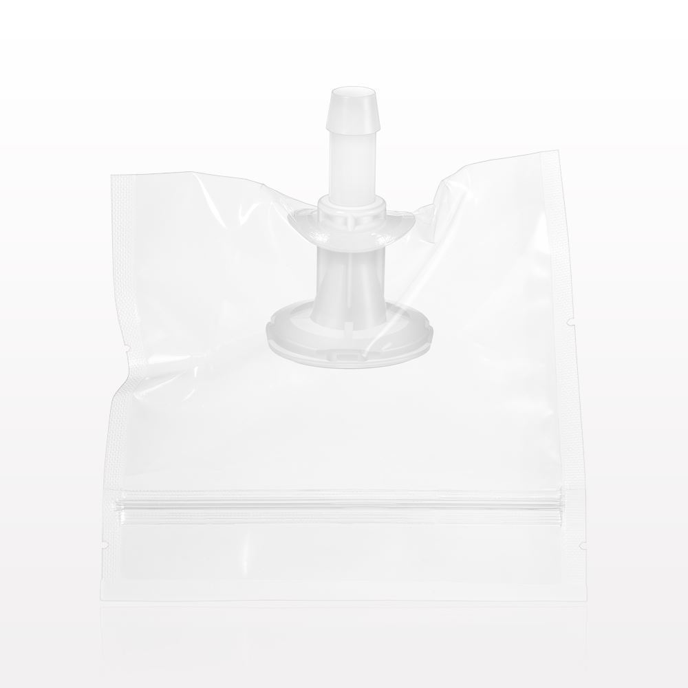 Sanitary Flange, Barbed, Natural, Pre-Attached Gasket, in Sealed Pouch