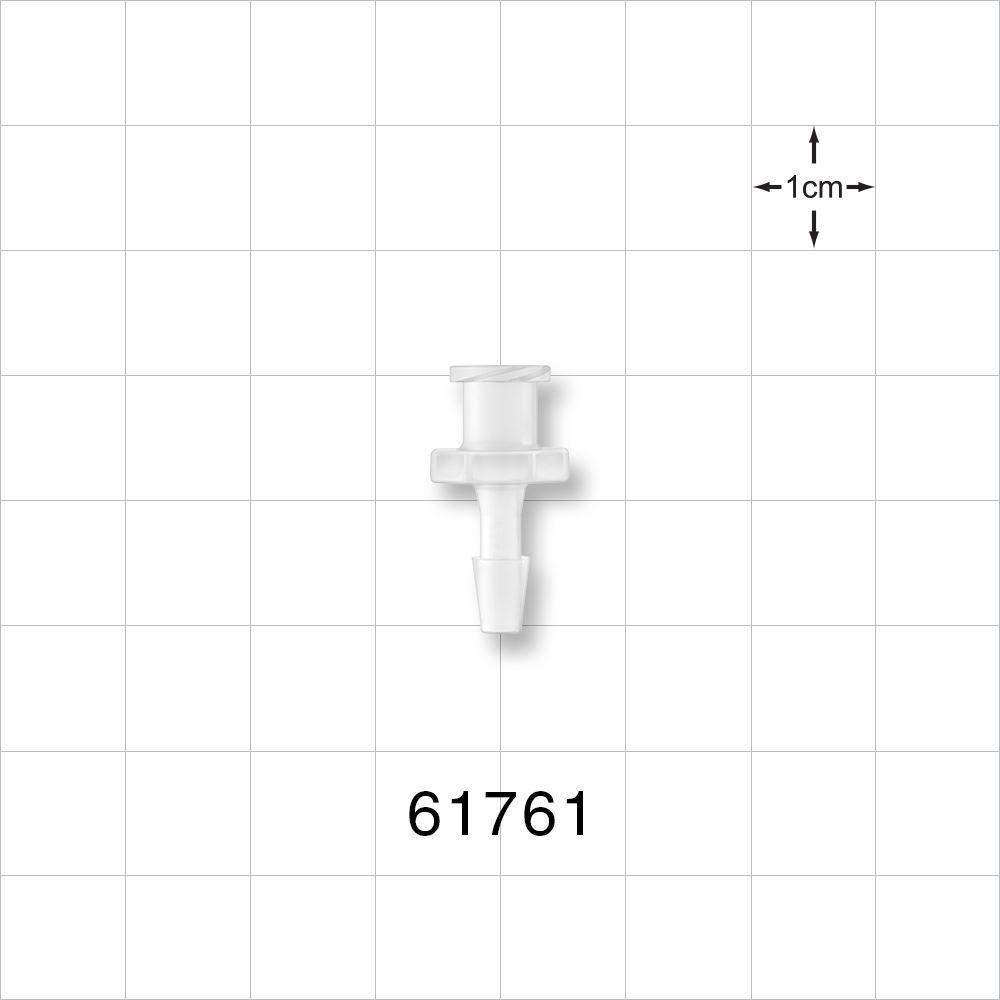 Female Luer Lock, Barbed, Natural