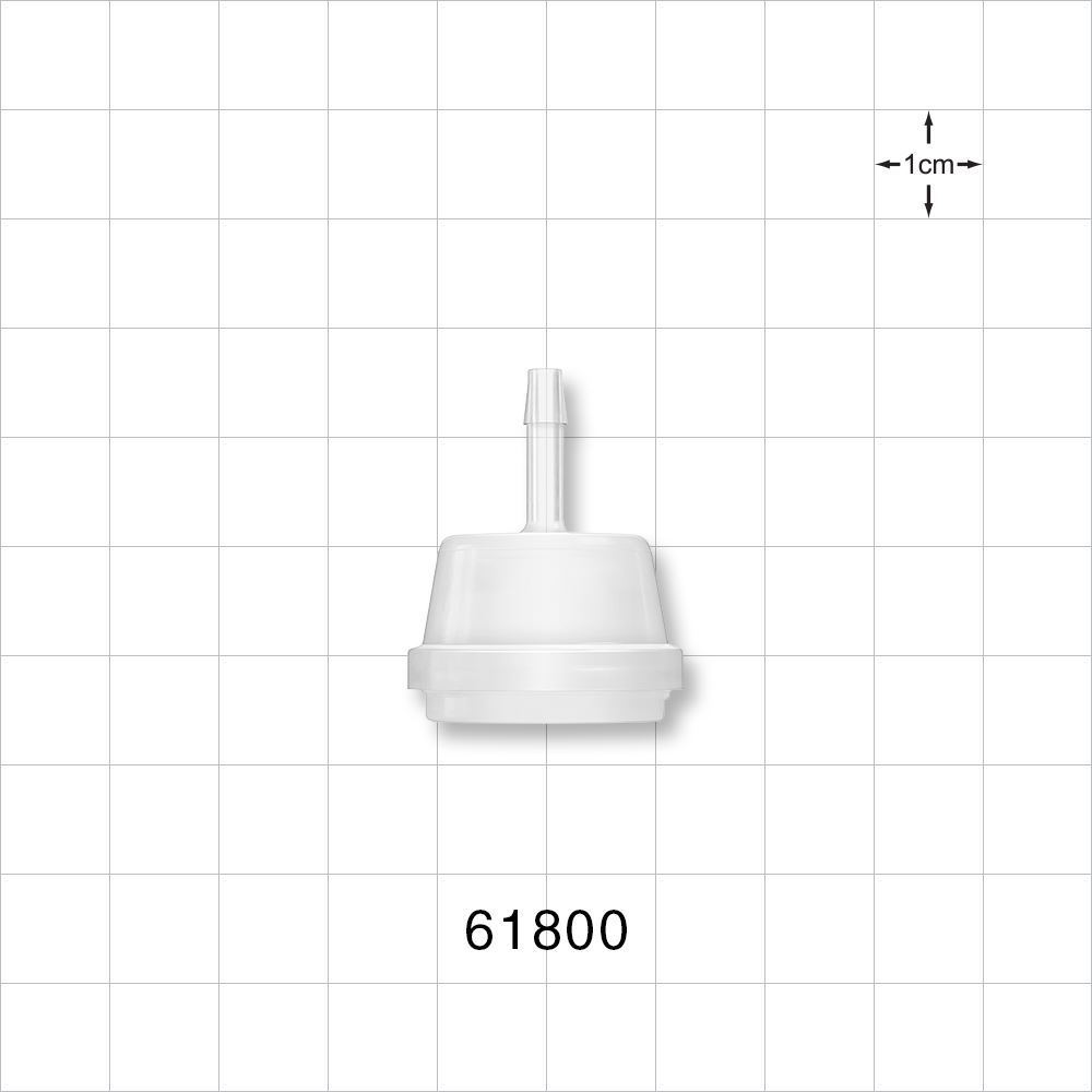 Sanitary Flange, Barbed, Natural, Pre-Attached Gasket