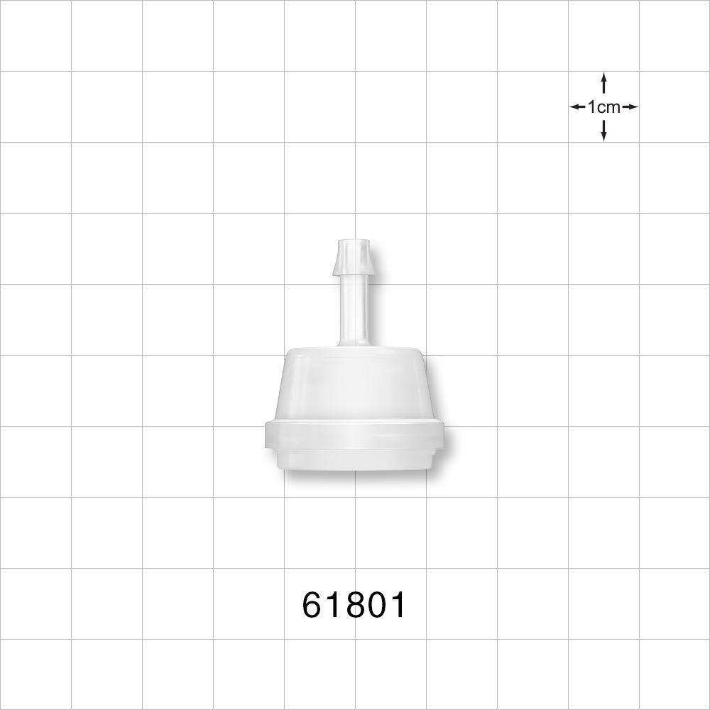Sanitary Flange, Barbed, Natural, Pre-Attached Gasket