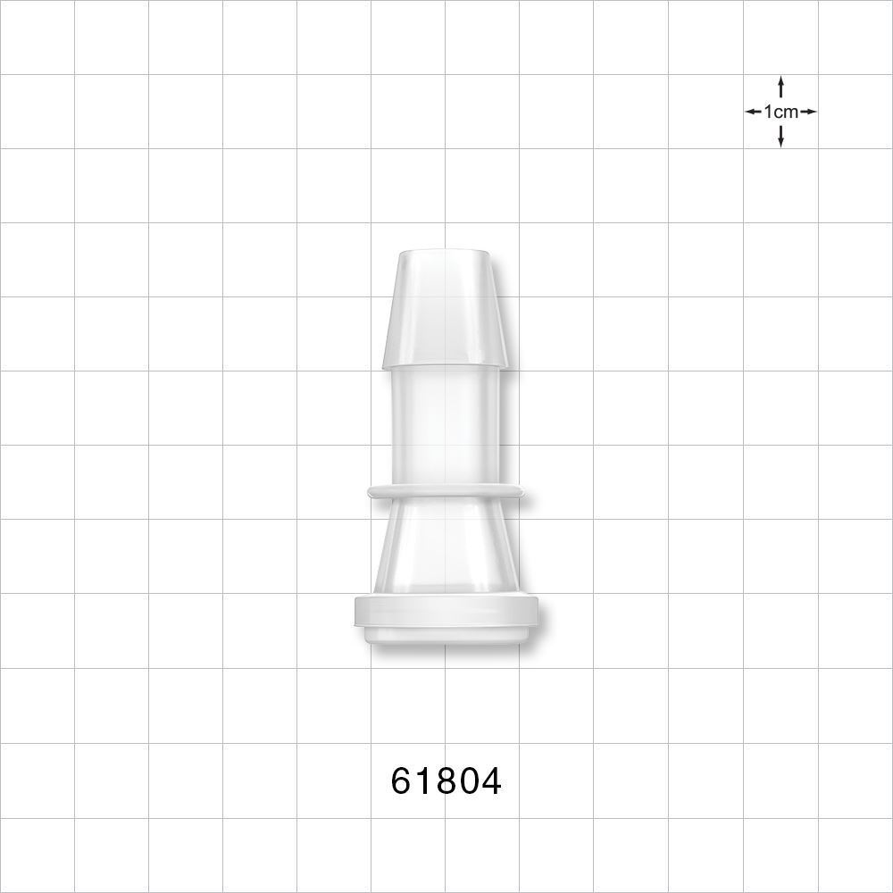 Sanitary Flange, Barbed, Natural, Pre-Attached Gasket