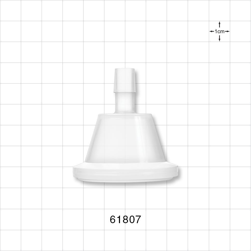 Sanitary Flange, Barbed, Natural, Pre-Attached Gasket