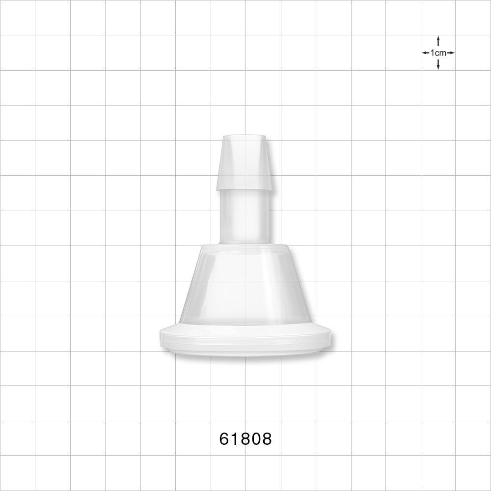 Sanitary Flange, Barbed, Natural, Pre-Attached Gasket