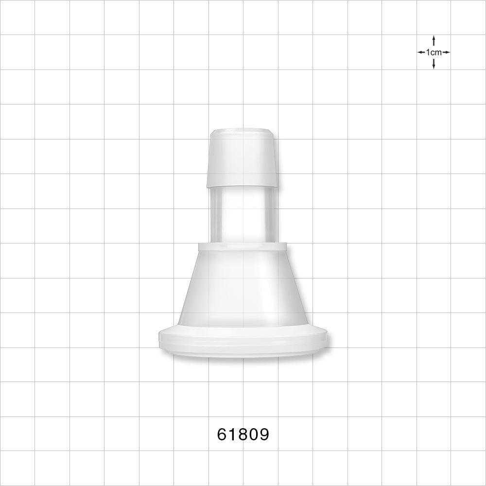 Sanitary Flange, Barbed, Natural, Pre-Attached Gasket