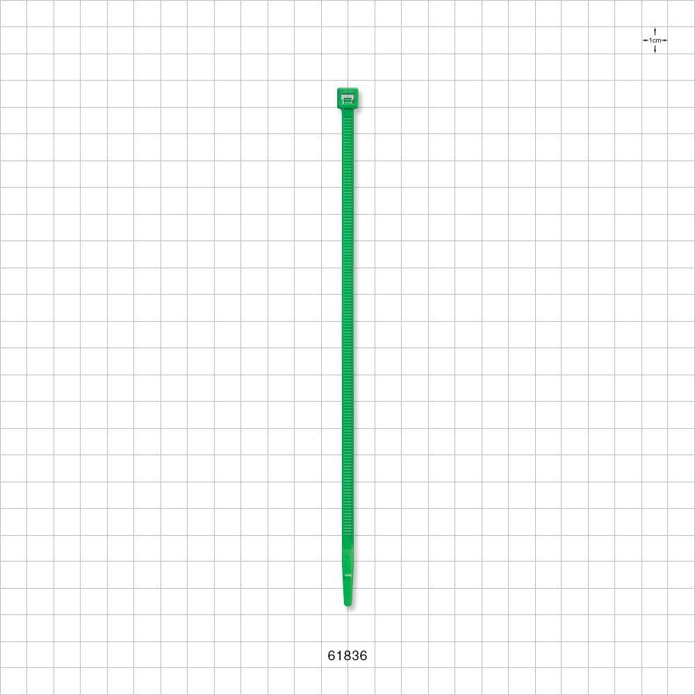 General Purpose Non-Reopening Cable Tie, Green 100/Bag
