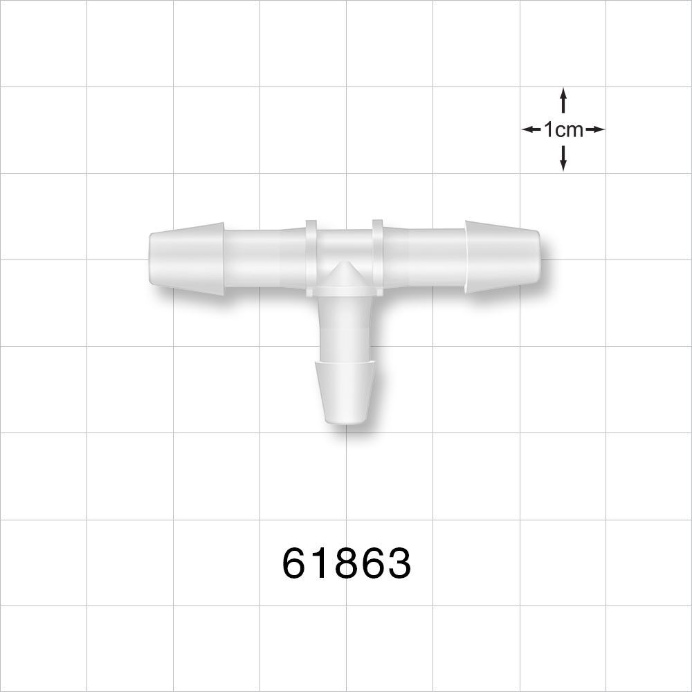 T Connector, Reducer, Barbed, Natural