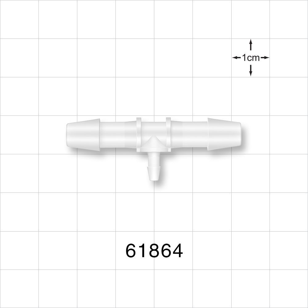 T Connector, Reducer, Barbed, Natural
