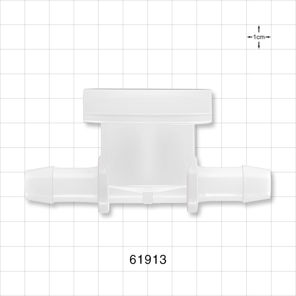 aSURE™ Sanitary Flange Instrument Tee, Barbed, Natural, Pre-Attached Diaphragm