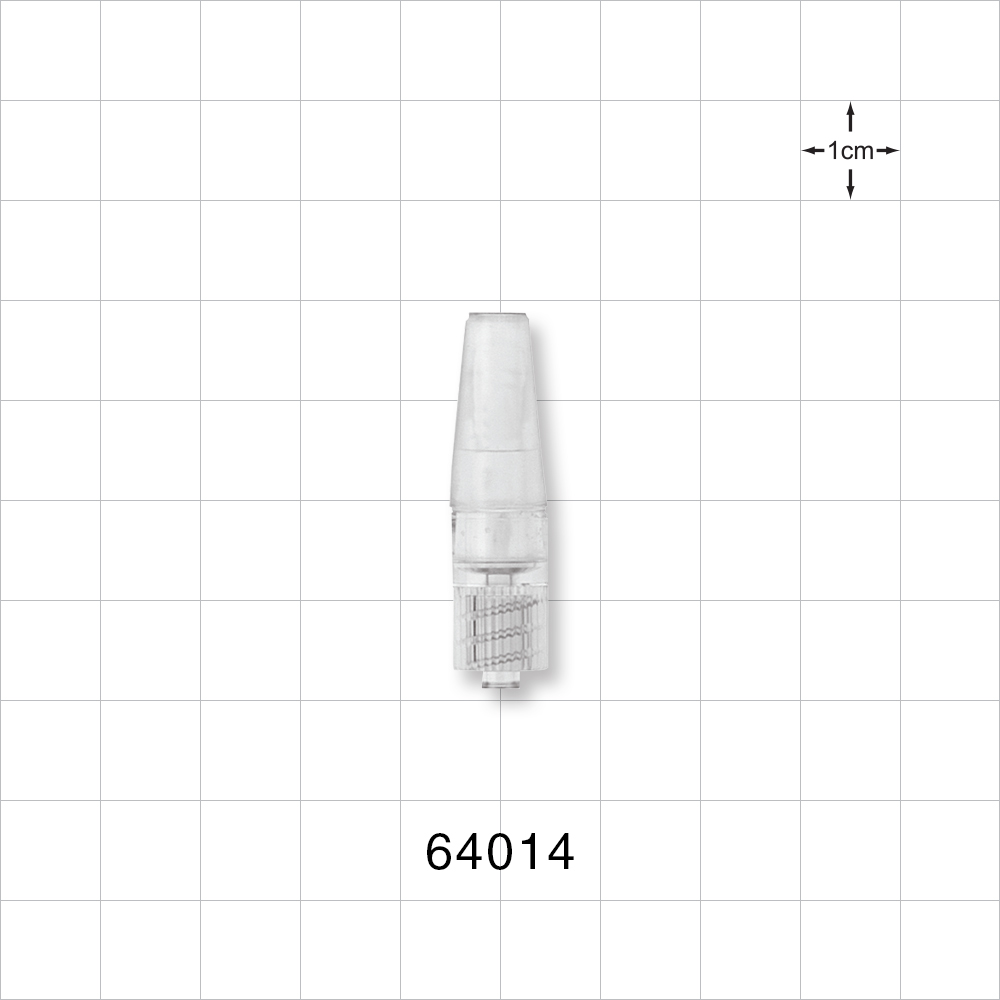 Male Luer Lock, Tubing Port, Clear