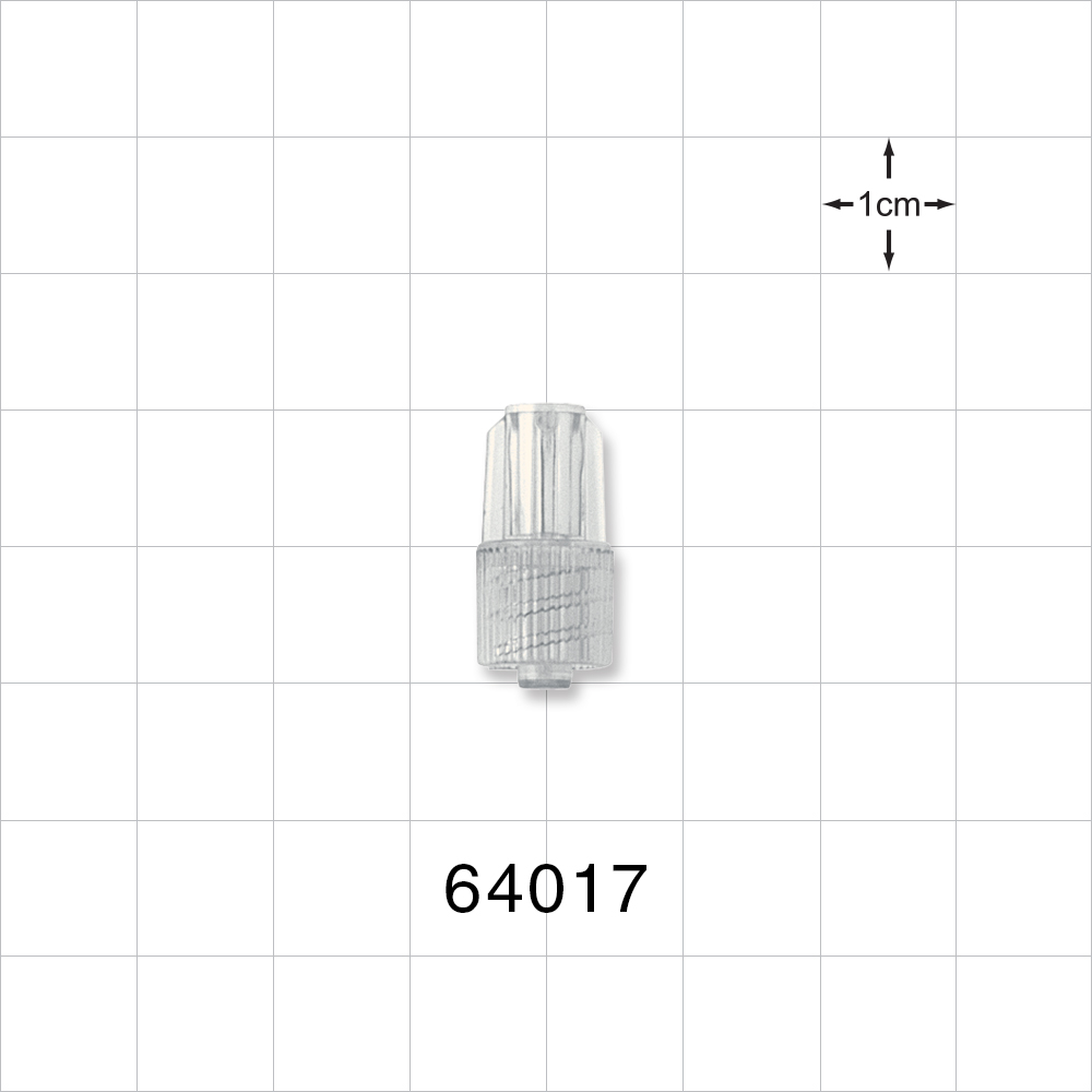Male Luer Lock, Tubing Port, Clear
