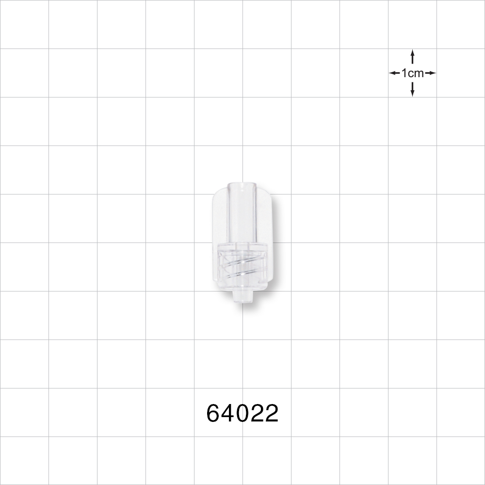 Male Luer Lock, Tubing Port, Clear