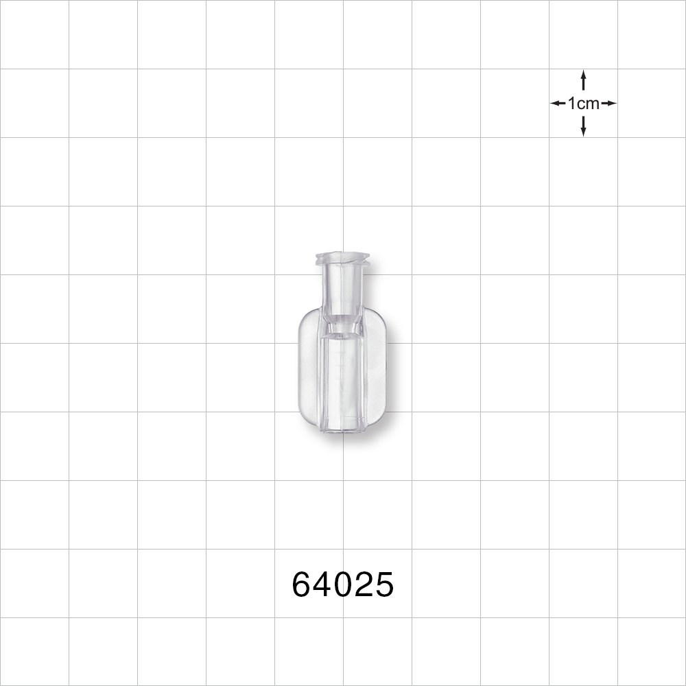 Female Luer Lock, Tubing Port, Clear