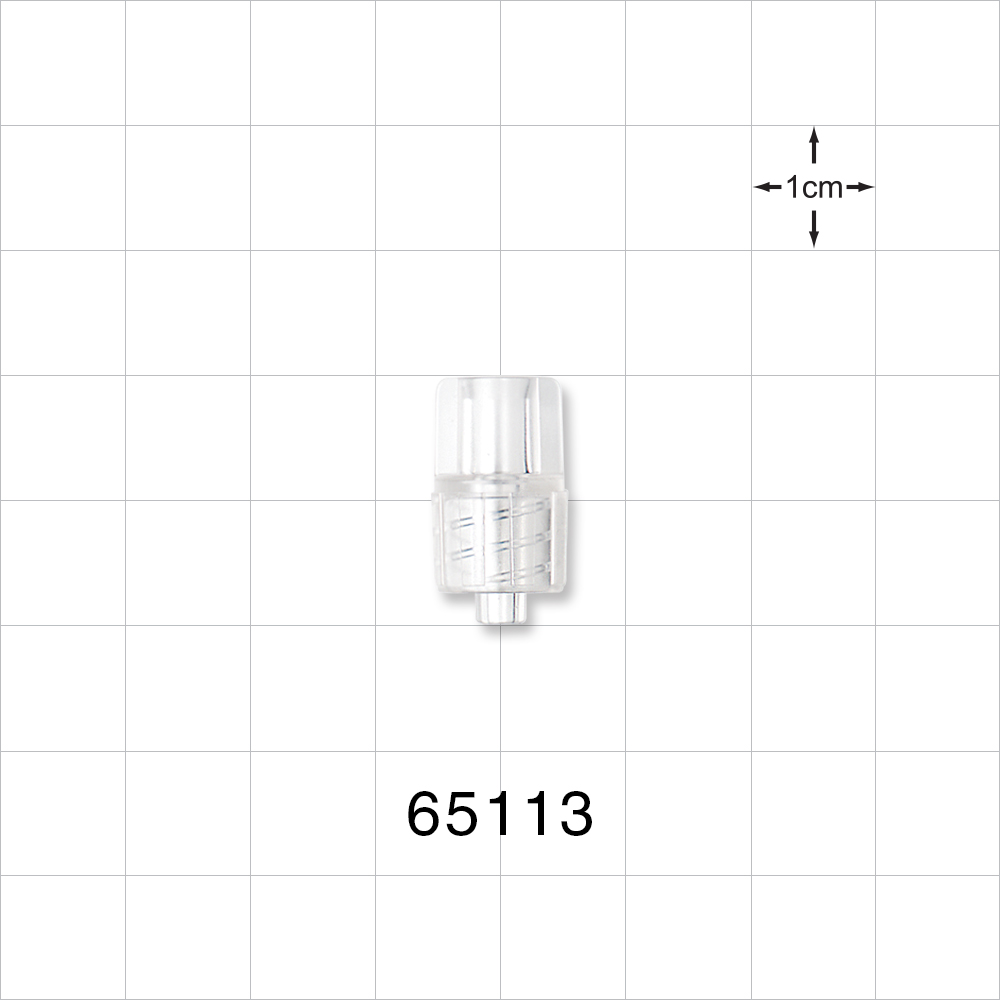 Male Luer Lock, Tubing Port, Clear