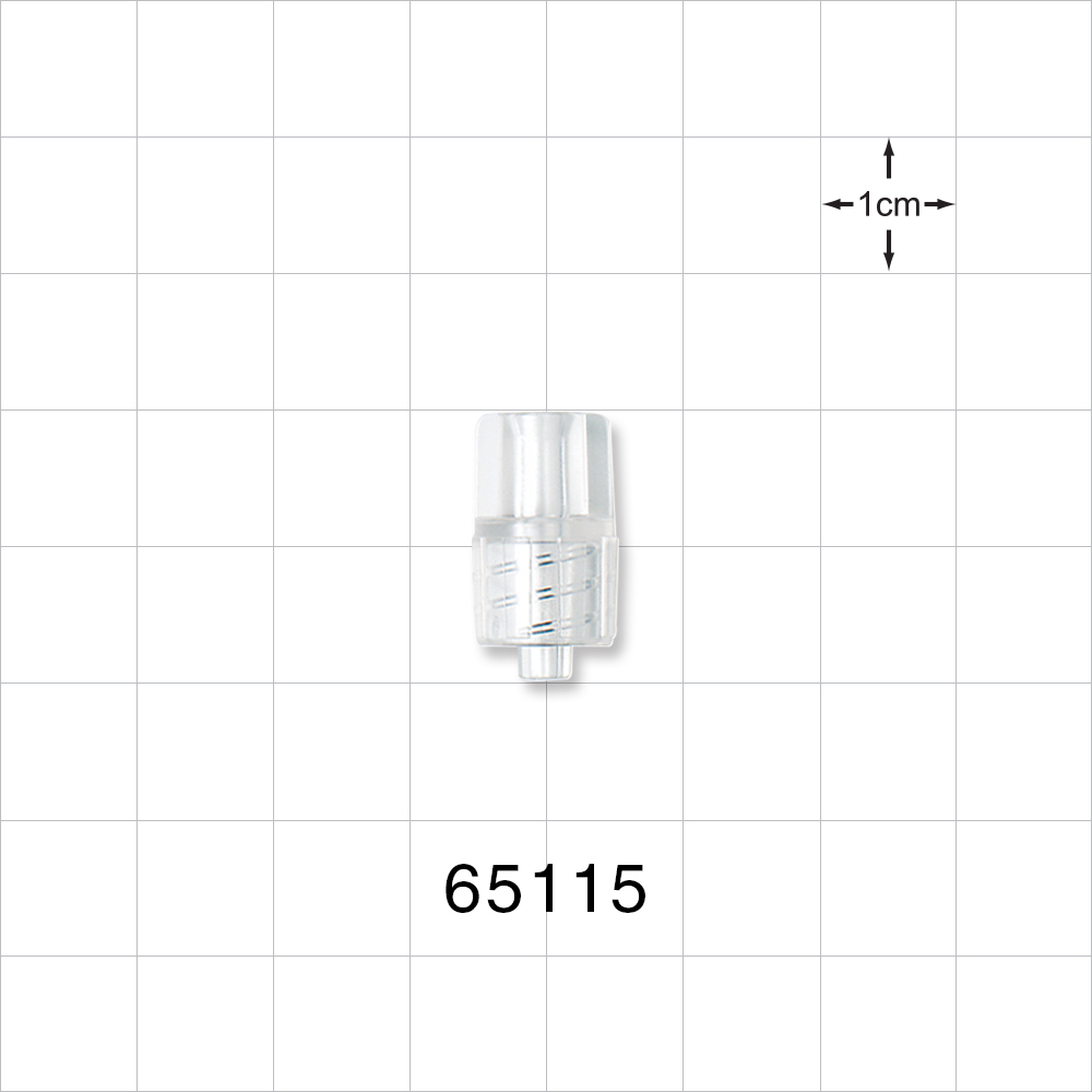 Male Luer Lock, Tubing Port, Clear